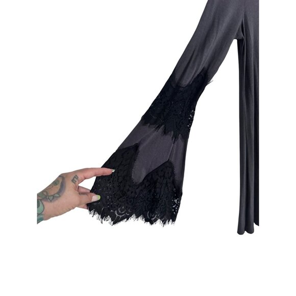 Express dress sz M bell sleeve lace witchy boho whimsy goth stevie knicks fairy - Picture 3 of 6